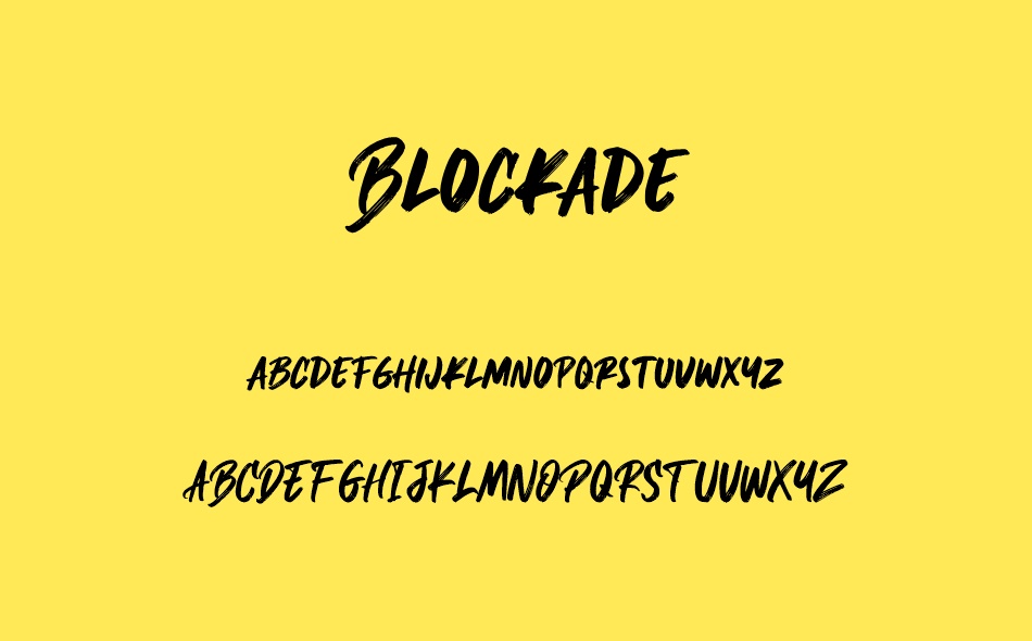 Blockade font