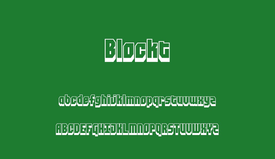 Blockt font