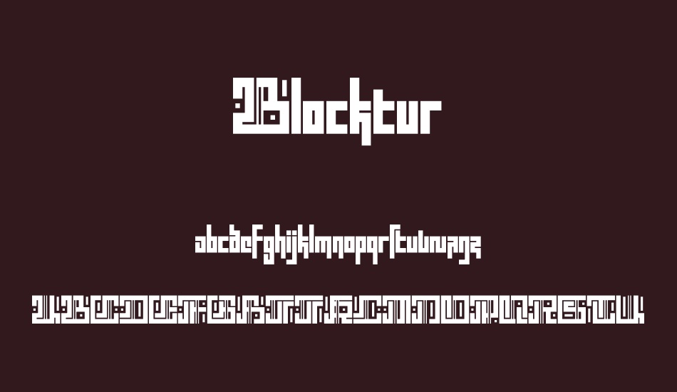 Blocktur font