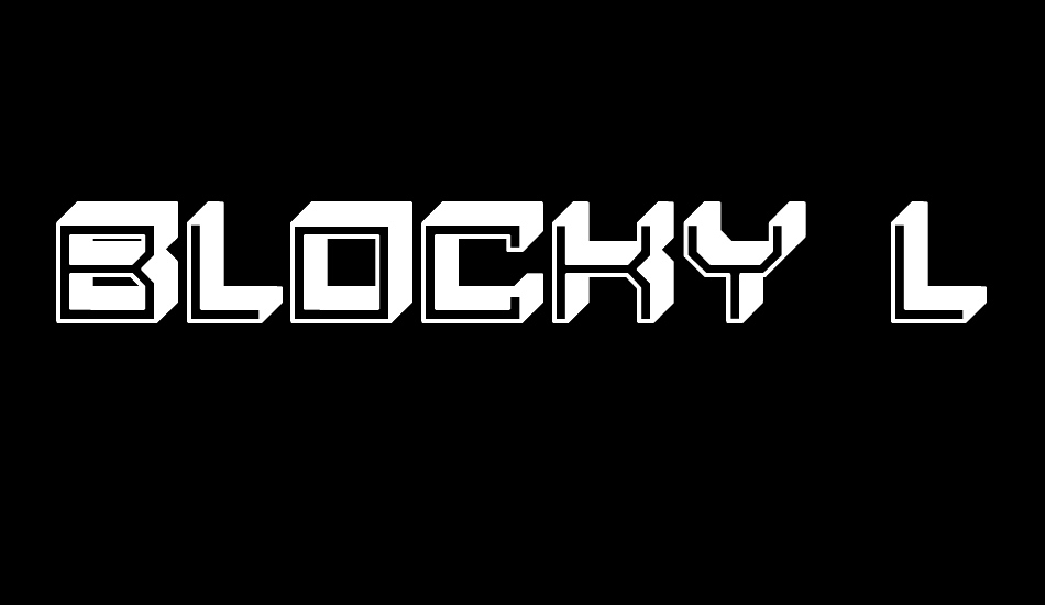 Blocky Letters font big