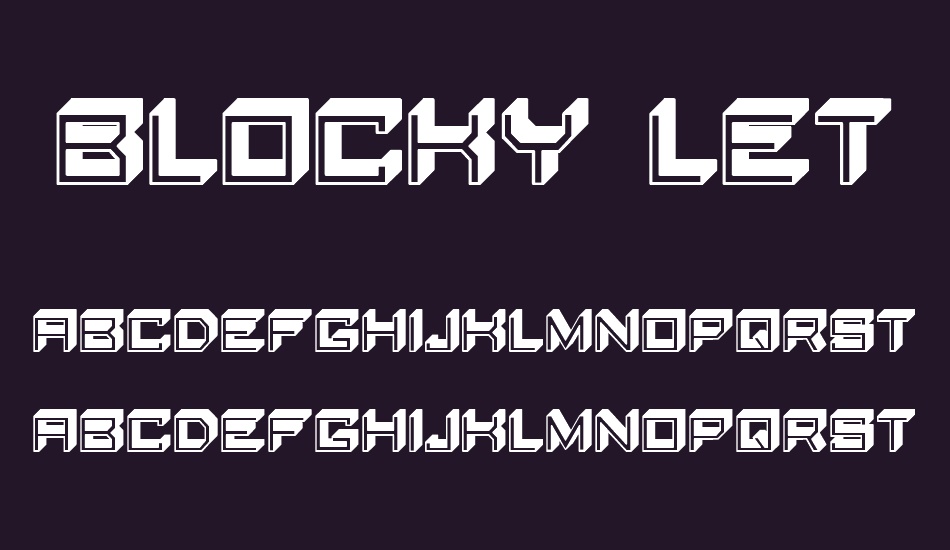 Blocky Letters font