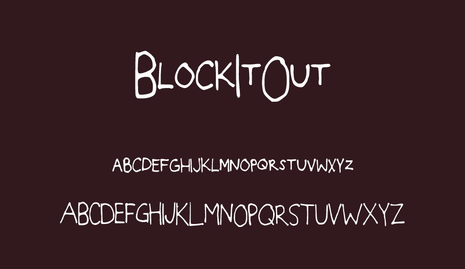 BlockItOut font