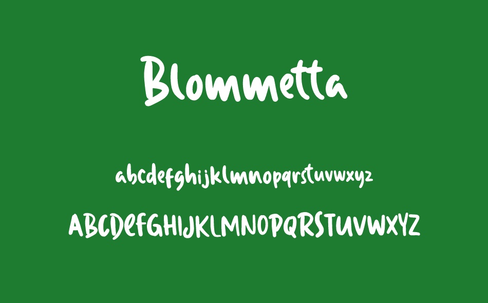 Blommetta font