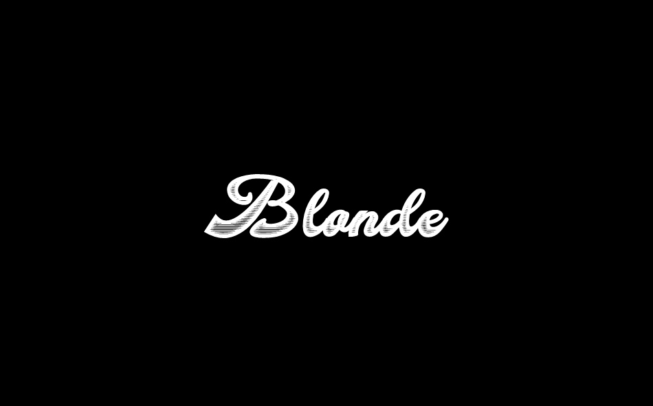 Blonde font big