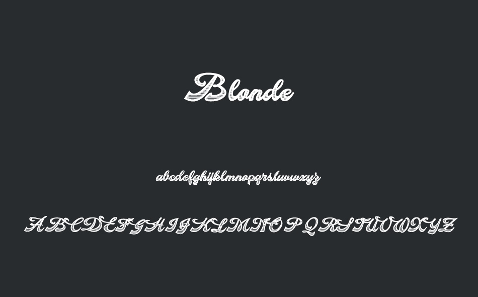 Blonde font