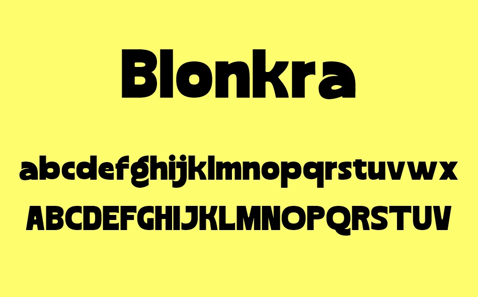 Blonkra font