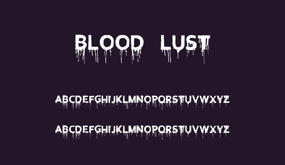 Blood Lust font