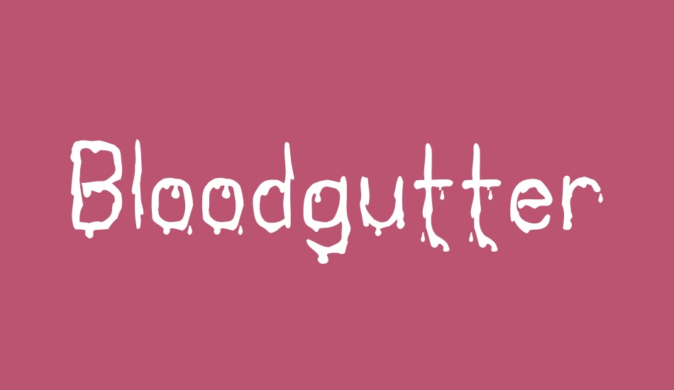 Bloodgutter 2000 font big