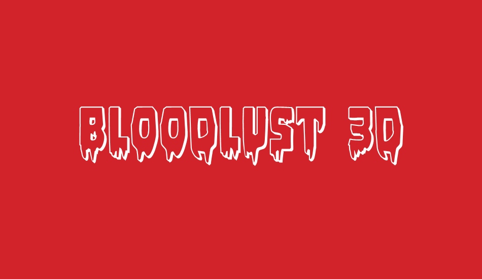Bloodlust 3D font big