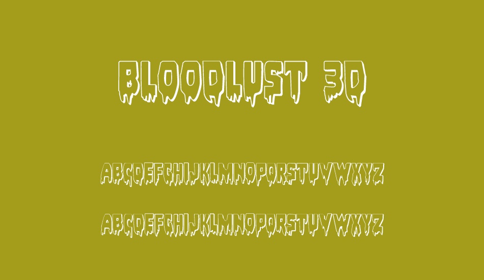 Bloodlust 3D font
