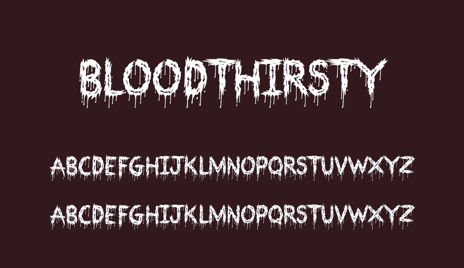 Bloodthirsty font