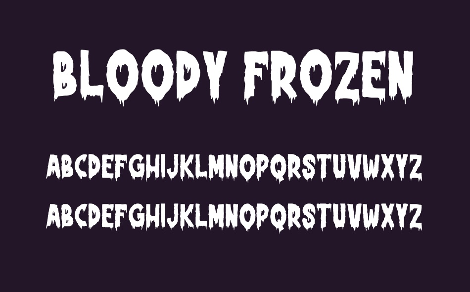 Bloody Frozen font