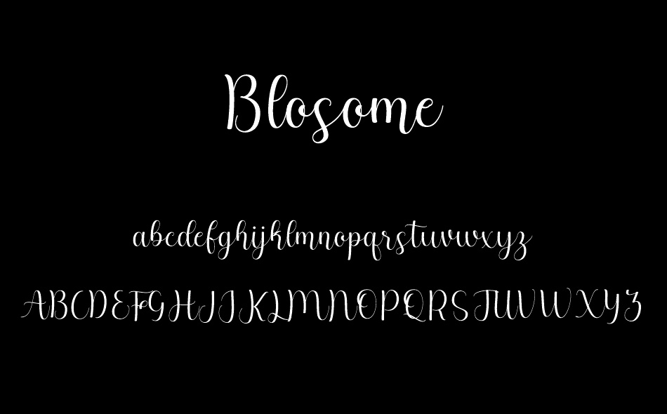 Blosome font