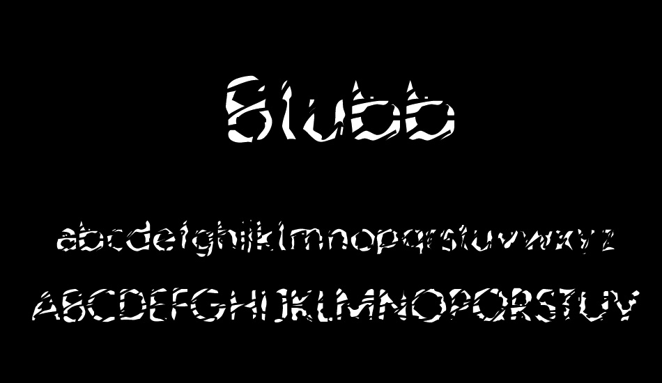 Blubb font