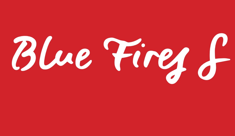 Blue Fires Sample font big