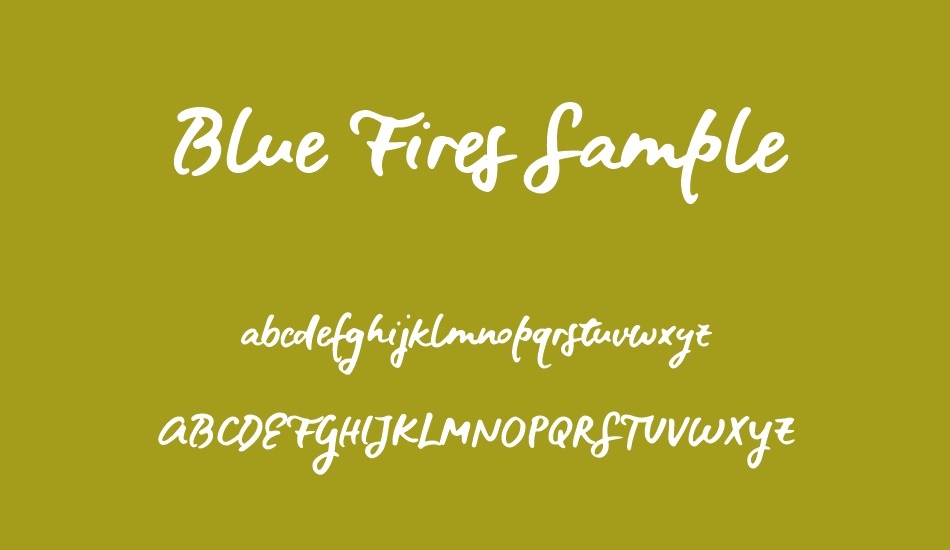 Blue Fires Sample font