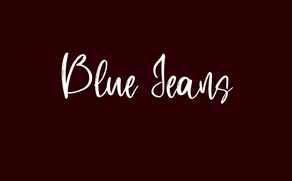 Blue Jeans font big