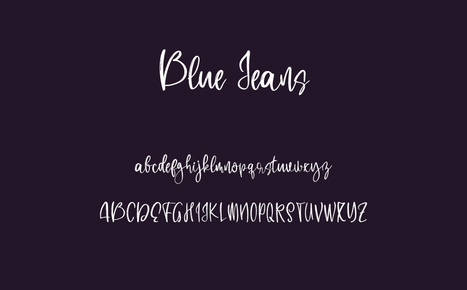 Blue Jeans font