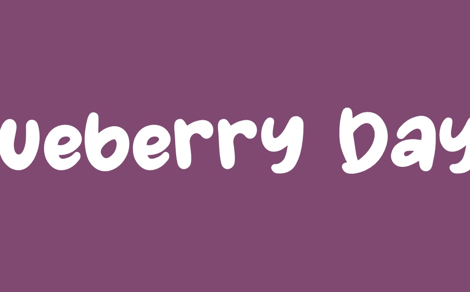 Blueberry Days font big