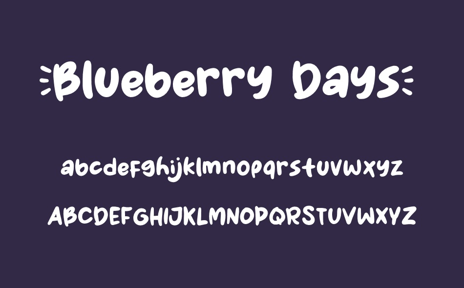 Blueberry Days font