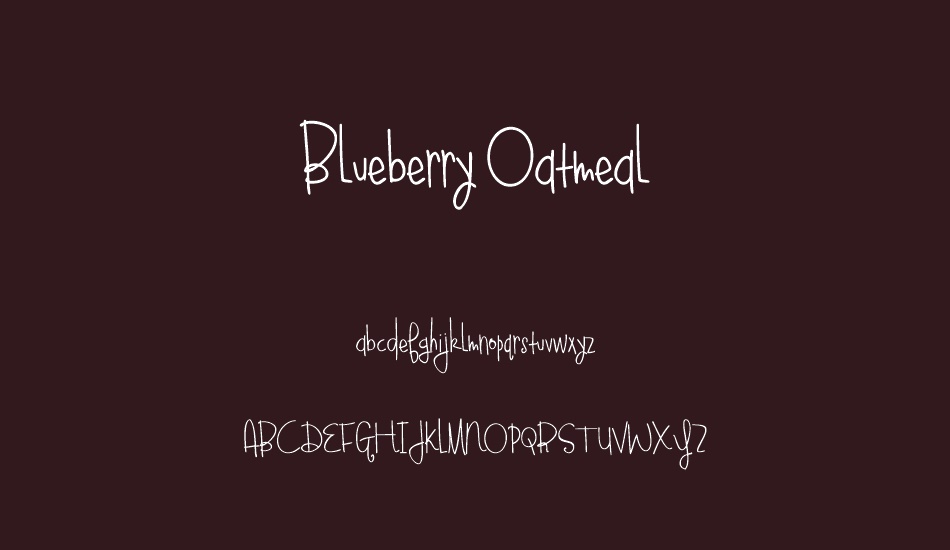 Blueberry Oatmeal font