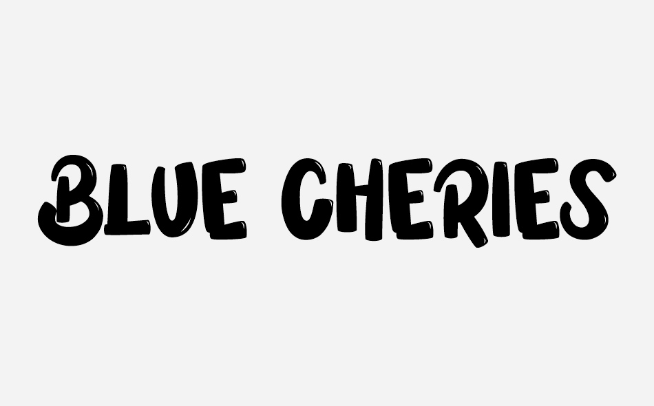 Blue Cheries font big