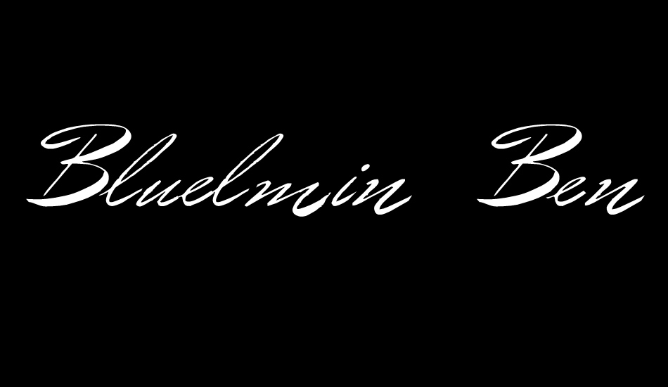 Bluelmin Benedict font big