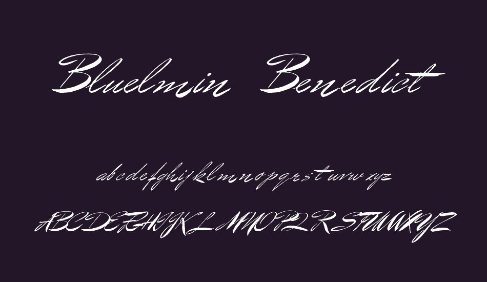 Bluelmin Benedict font