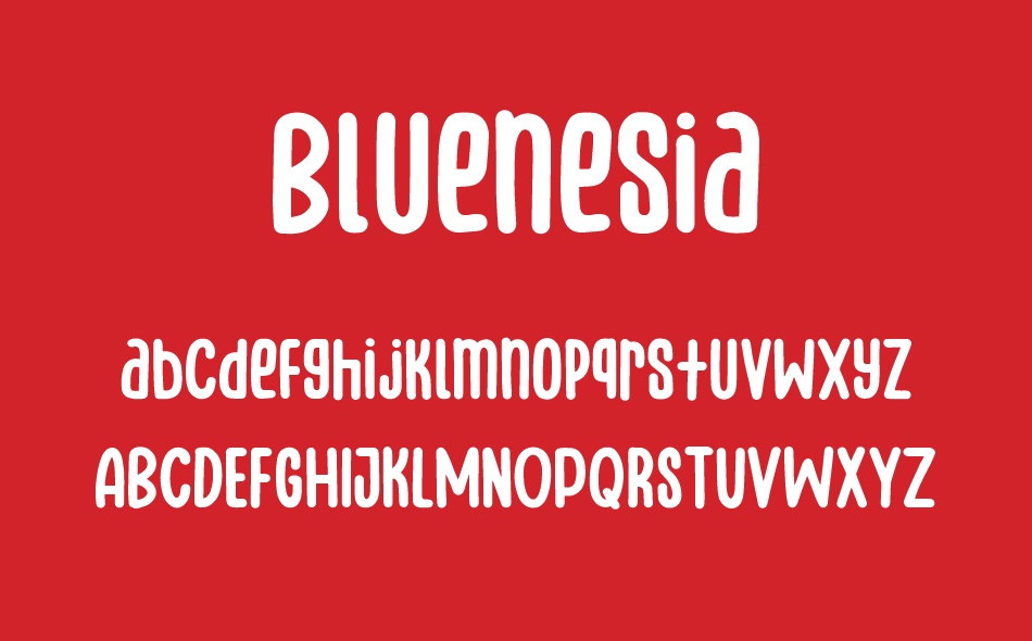 Bluenesia font