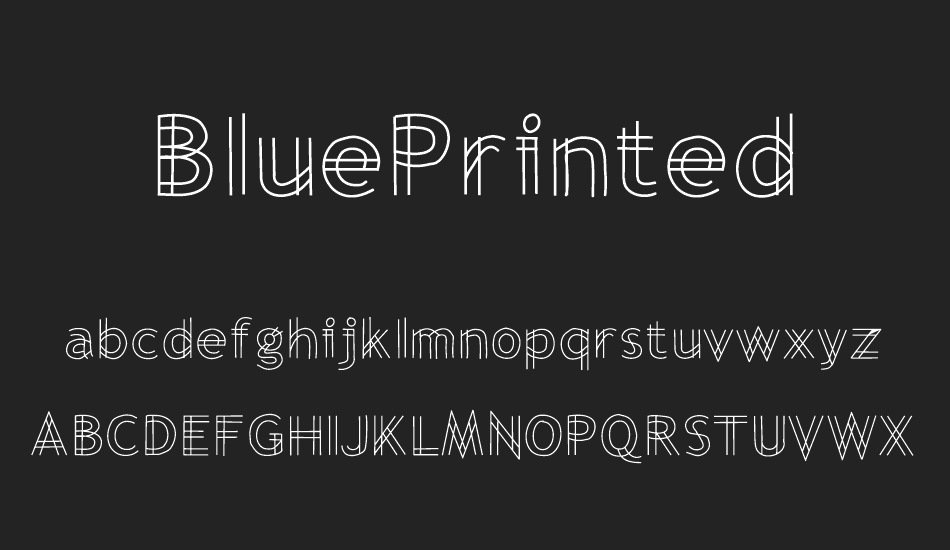 BluePrinted font