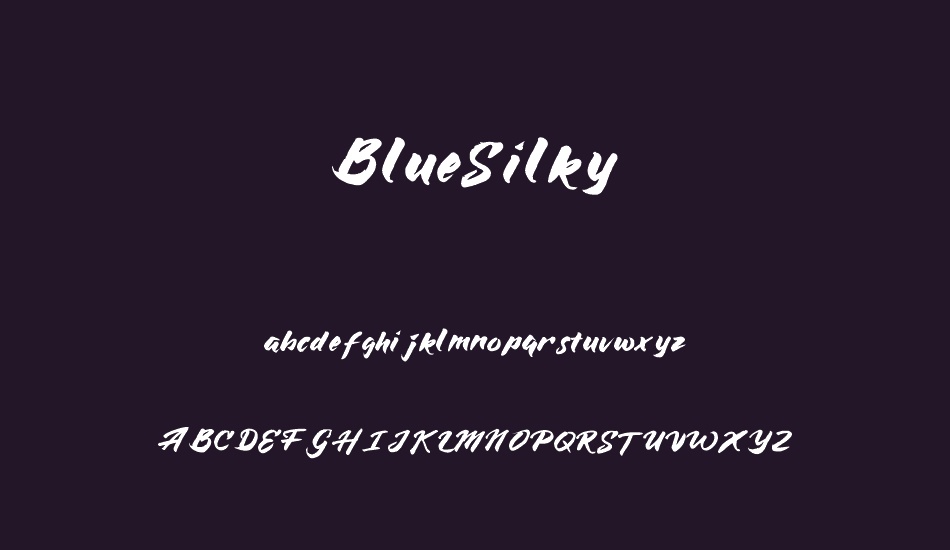 BlueSilky font