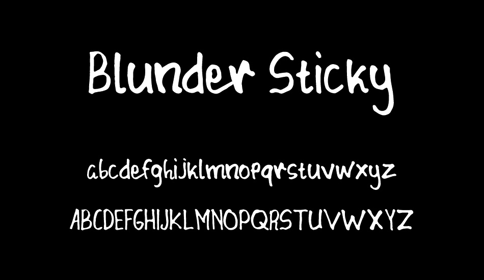Blunder Sticky font