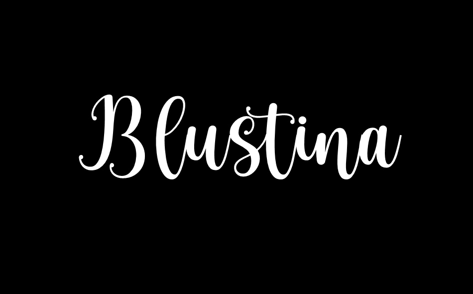 Blustina Extras font big