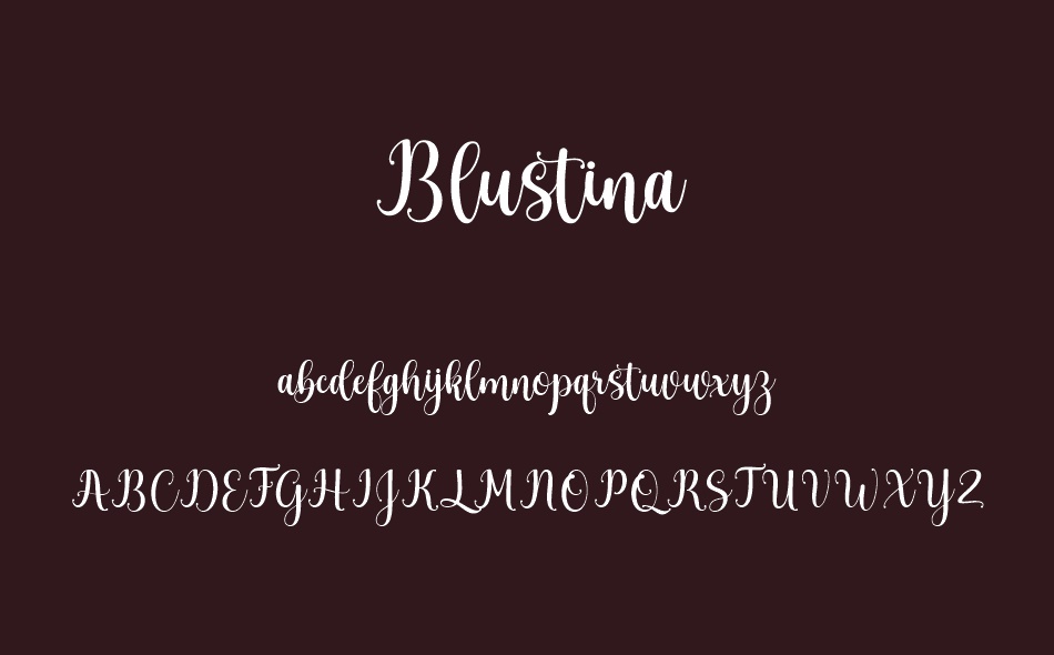 Blustina Extras font