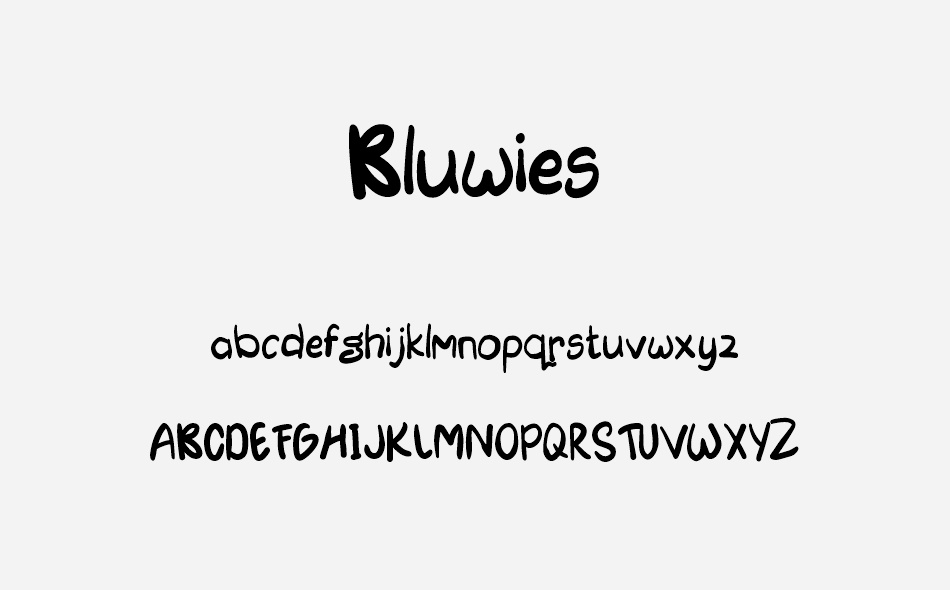 Bluwies font