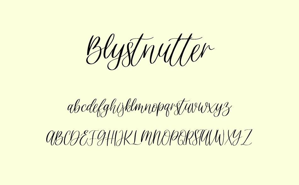 Blystnutter font