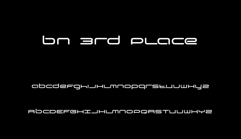 BN 3rd Place font