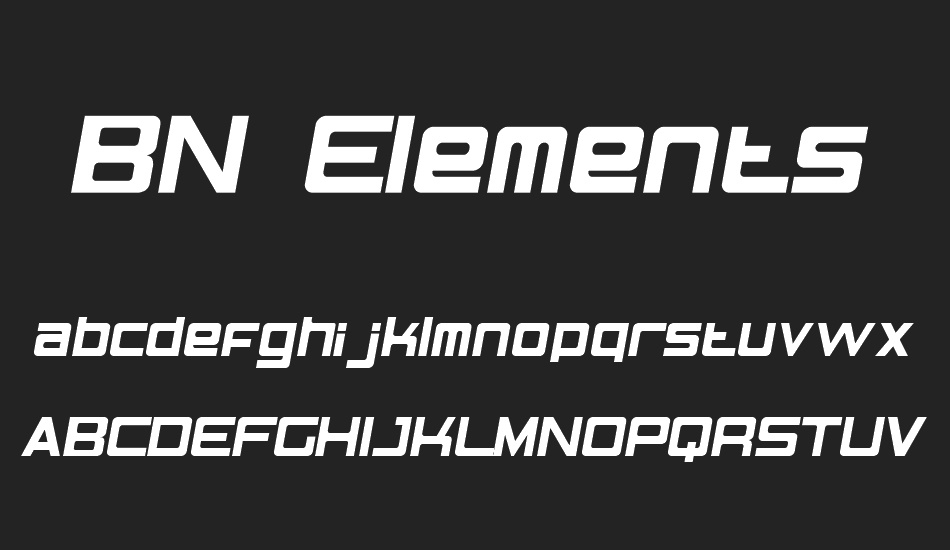 BN Elements font