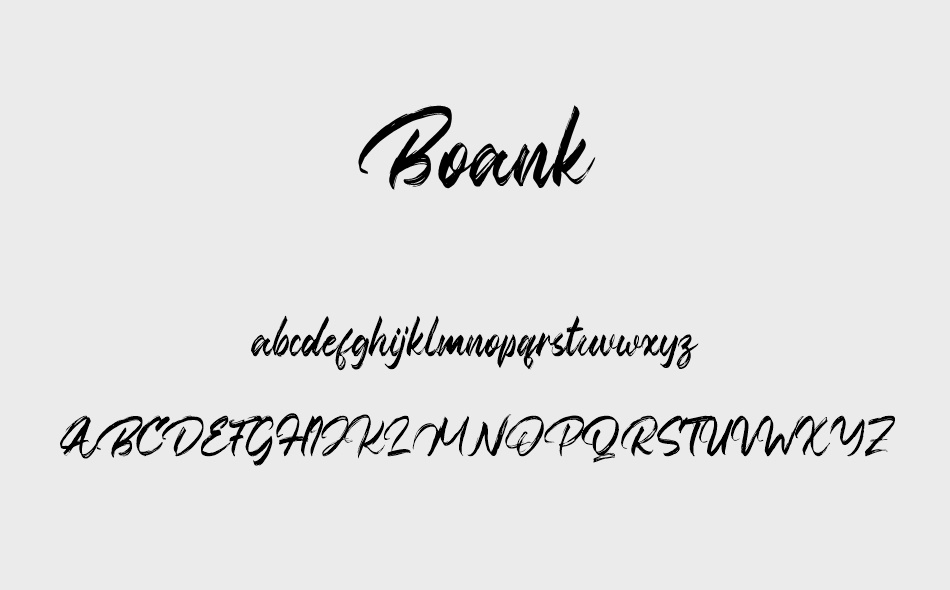 Boank font