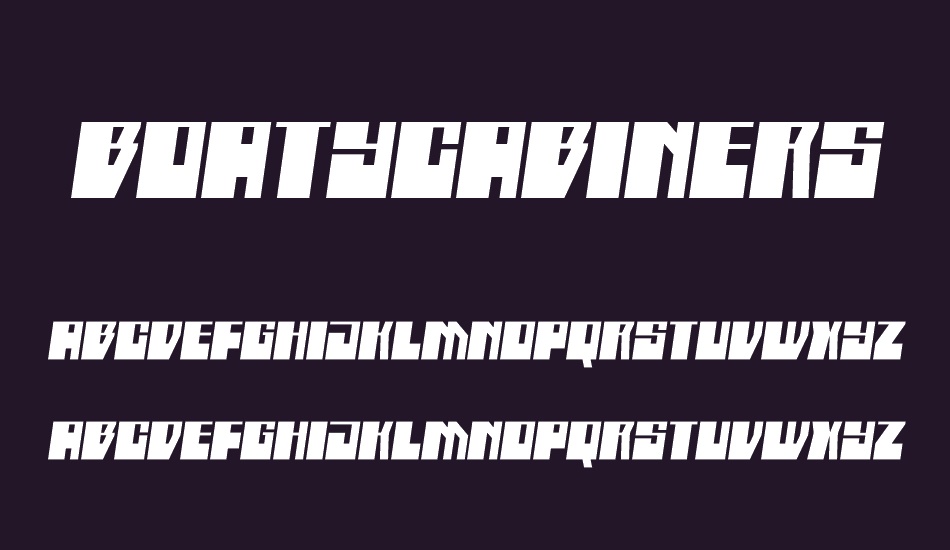 Boatycabiners font