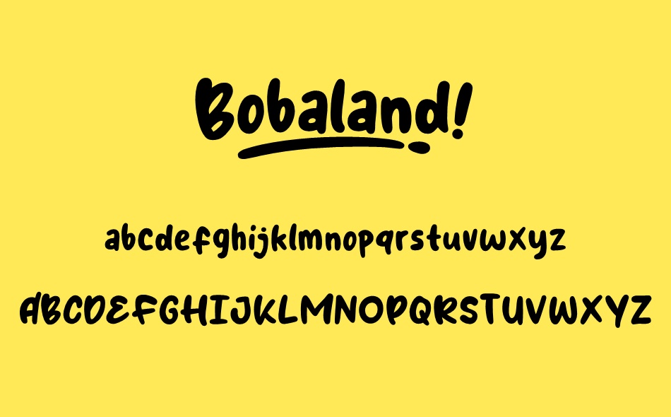 Bobaland font