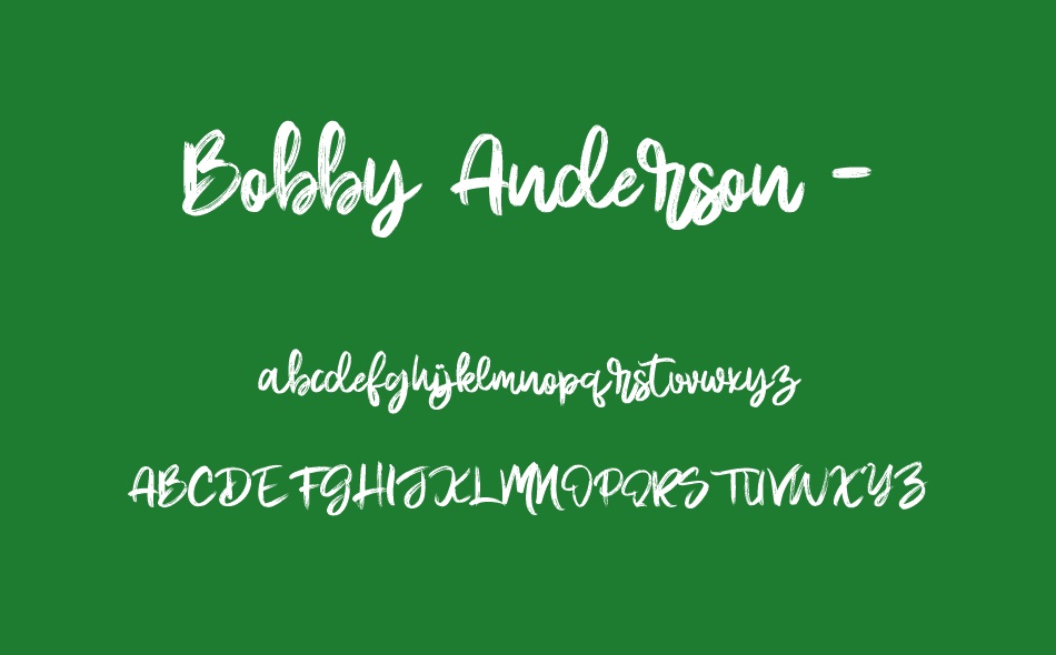 Bobby Anderson font