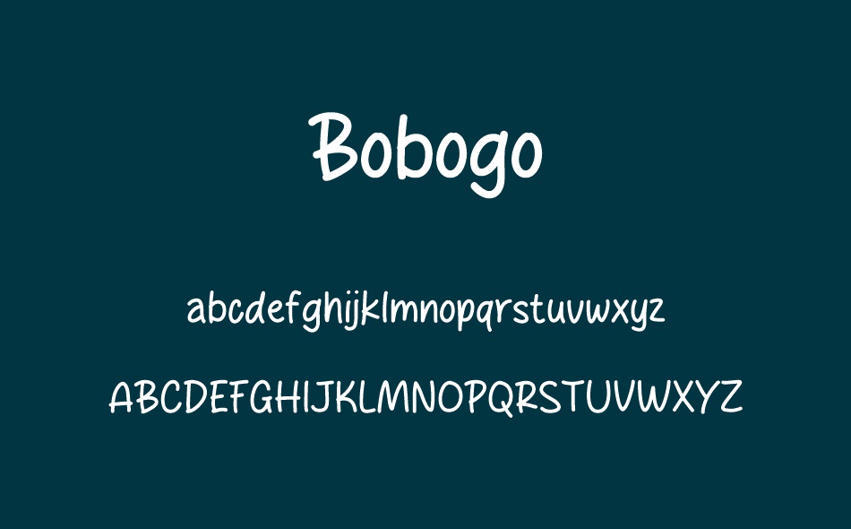 Bobogo font