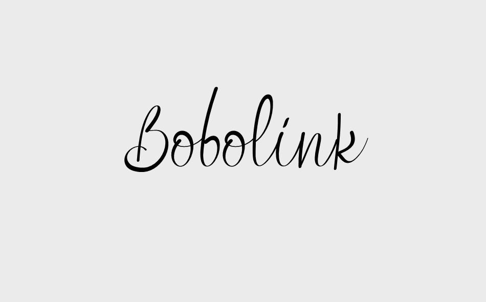 Bobolink font big