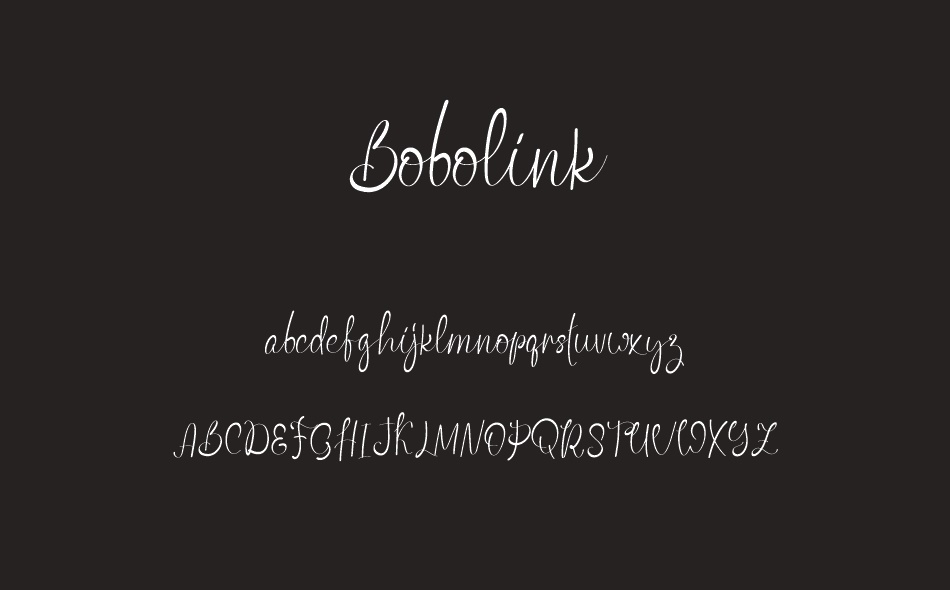 Bobolink font