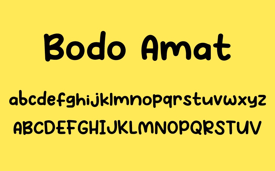 Bodo Amat font