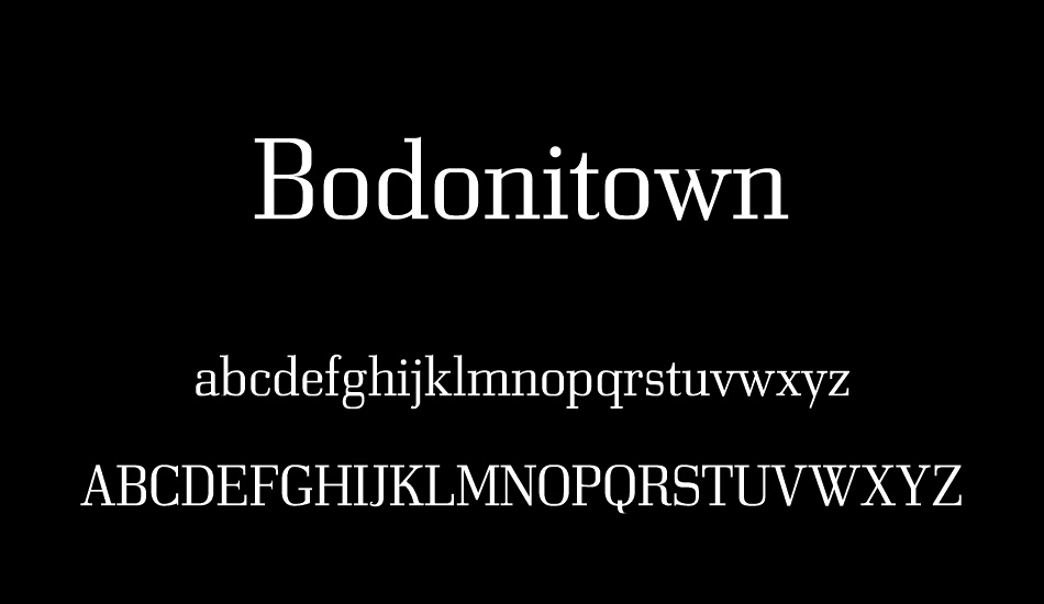 Bodonitown font