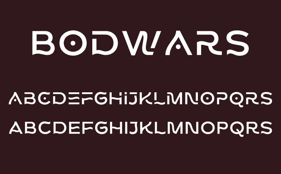 Bodwars font