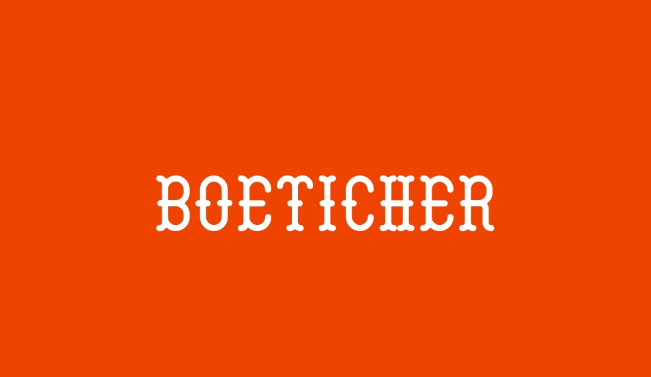 Boeticher Regular font big