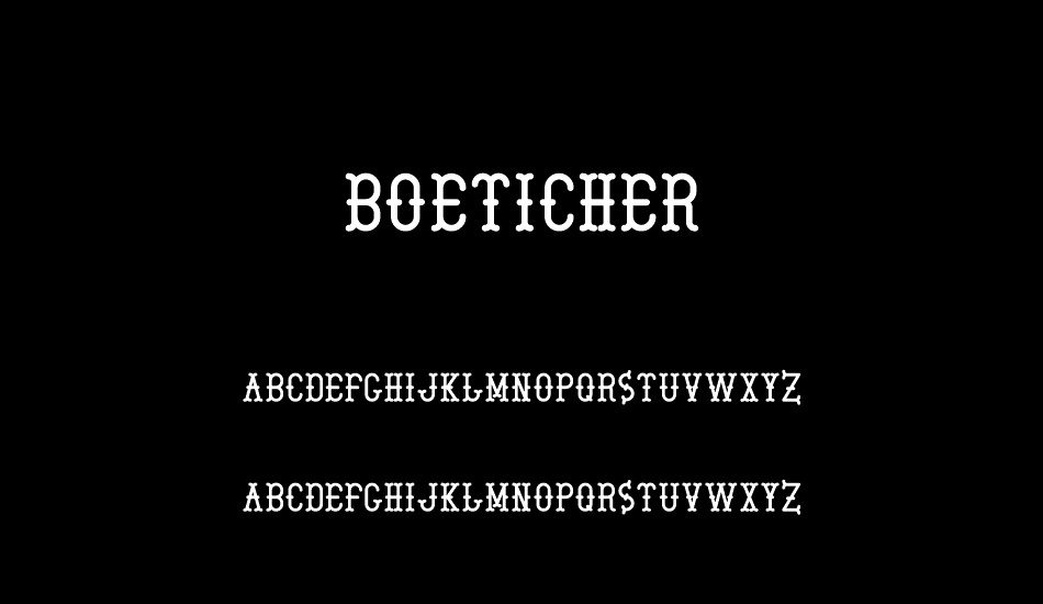 Boeticher Regular font